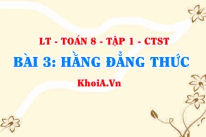 7 Hằng đẳng thức đáng nhớ? Bình phương, lập phương của một tổng, một hiệu? Toán 8 bài 3 ct1c1b3